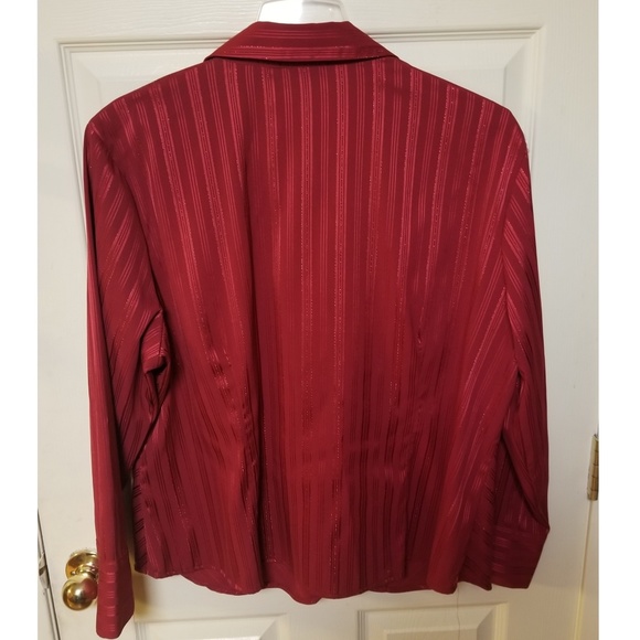 22W Covington Womens Striped Blouse - Picture 2 of 3